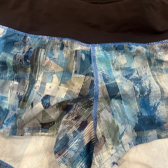 Lululemon Athletica Blue and Black Athletic Shorts - Picture 2 of 8